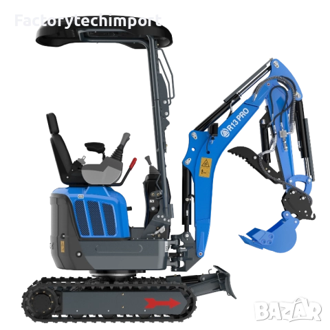 Мини багер RIPPA R13 PRO – KUBOTA (3 цилиндъра)– 1.2 т | 120° завъртане на стрелата, снимка 5 - Индустриална техника - 52720274