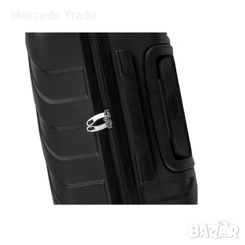 Куфар с колелца Mercado trade, 60л., Черен , снимка 3 - Куфари - 47404286