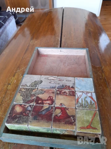 Стара детска игра с кубчета #19, снимка 4 - Други ценни предмети - 51171101