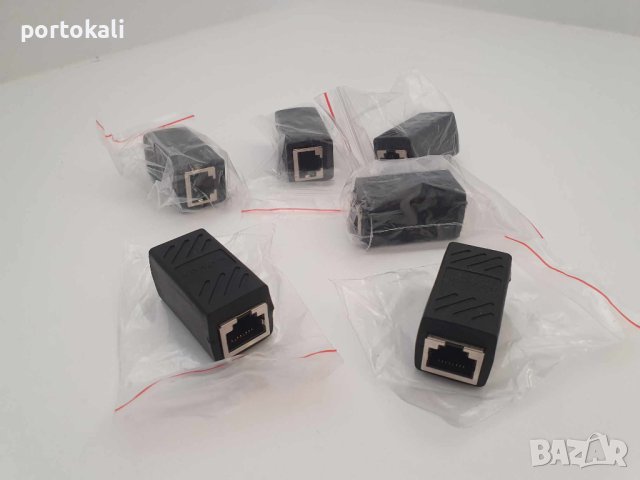 Съединител за LAN кабел 8Pin RJ45-RJ45 (F-F), снимка 3 - Кабели и адаптери - 43226534