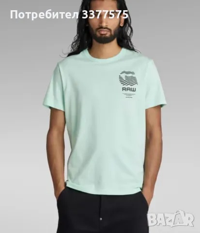 Нова тениска G-star raw mint мента, снимка 2 - Тениски - 47519672