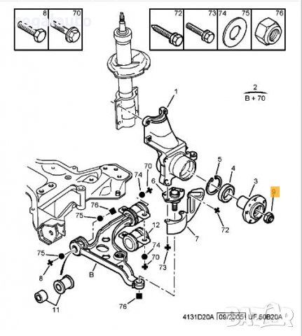 331818,гайка предна главина CITROEN JUMPER,PEUGEOT BOXER,FIAT DUCATO I,II, снимка 4 - Части - 32582158