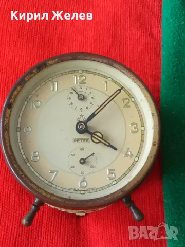 PETER MADE in GERMANY Стар КОЛЕКЦИОНЕРСКИ МЕХАНИЧЕН БУДИЛНИК ВИНТИДЖ РЯДЪК МОДЕЛ НЕМСКИ 43712, снимка 16 - Антикварни и старинни предмети - 44464963