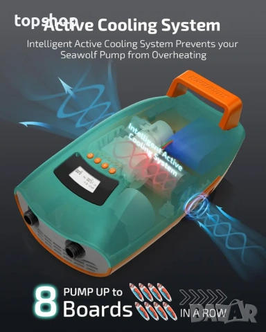 Акумулаторна помпа за SUP падълборд Seawolf – 9000mAh, 2 пъти по-бърза  , снимка 4 - Други - 53342095