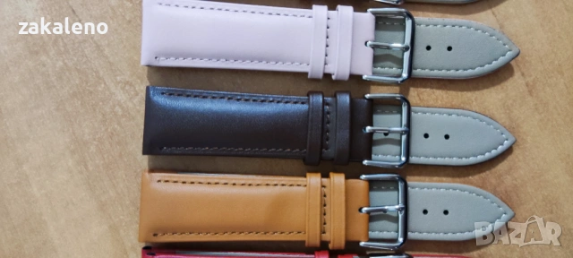 GL05 Кожена каишка за Apple Huawei Samsung Galaxy Watch Xiaomi Garmin, снимка 4 - Резервни части за телефони - 53196401