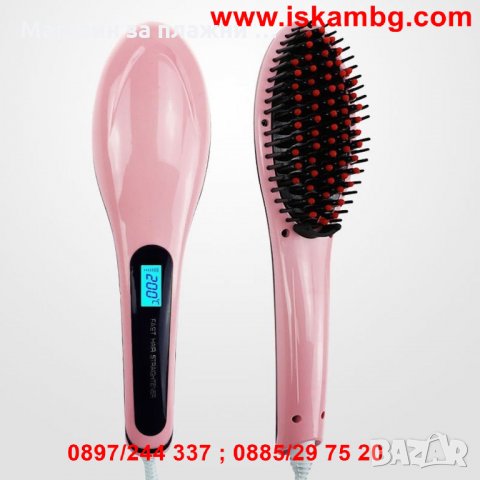 Йонизираща четка Fast Hair Straightener за изправяне и изсушаване на коса, снимка 14 - Преси за коса - 28384630
