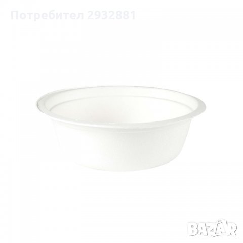 Еко купа 500 ml захарна тръстика кръгла, 50 бр., отстъпки за количества, снимка 1