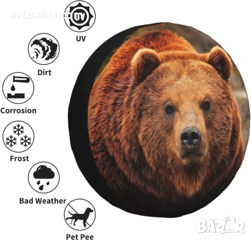 Калъф за резервна гума 15"/16'' цола Мечка/Глиган/Вълк/Елен, снимка 9 - Аксесоари и консумативи - 51748959