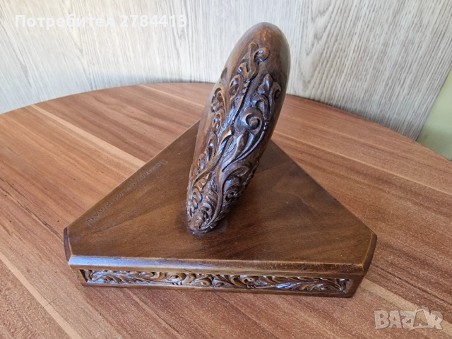 Дървена статуетка "Сърце за влюбени", снимка 4 - Статуетки - 53171542