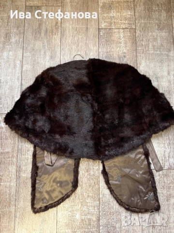 норков шал наметка болеро от норка естествен косъм кафяв универсален размер , снимка 9 - Рокли - 39970757