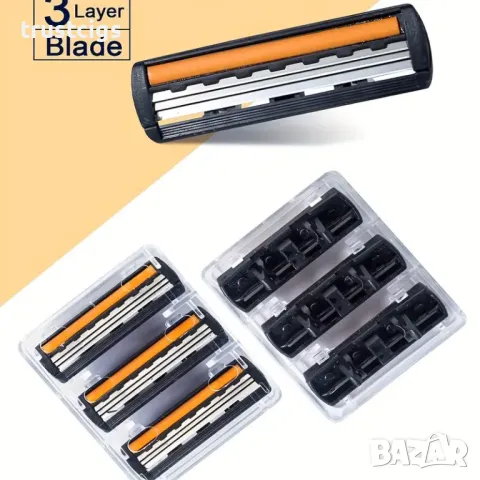 Самобръсначка с 3 ножчета и 12 резервни глави, снимка 5 - Други - 47390074