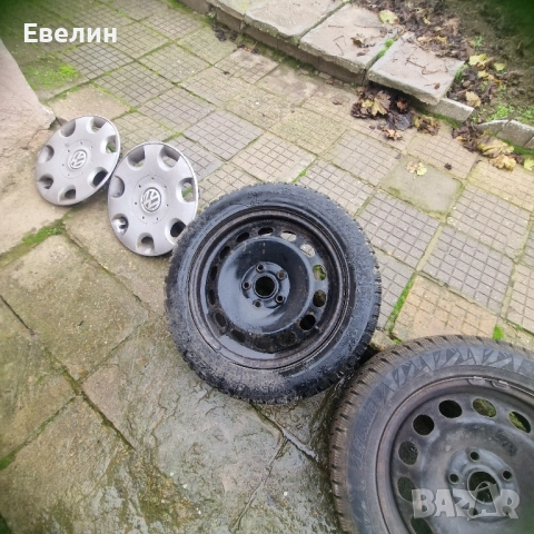 Зимни гуми с джанти VW Туран 2006г, снимка 4 - Гуми и джанти - 52452968
