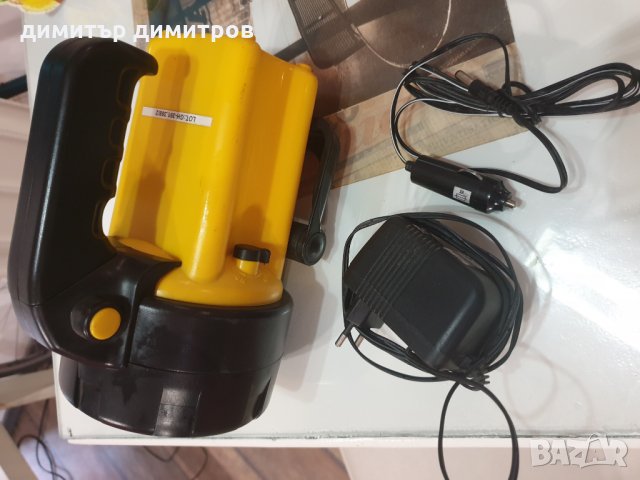 Прожектор-фенер(без батерия) с 2 зарядни за кола и ток, снимка 4 - Прожектори - 27074149