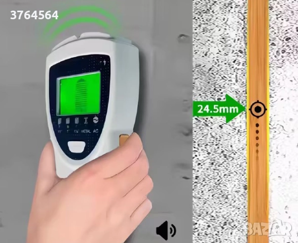 Детектор 5 в 1, скенер за стени за намиране на ел. кабели, метали, дърво, гипсови профили, снимка 4 - Други инструменти - 52352338