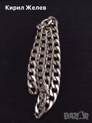 Сребриста верижка ланец,колие дължина от край до край 40см. много красив дизайн 37398, снимка 5 - Колиета, медальони, синджири - 40425961