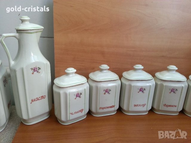Стар български порцелан буркани за подправки, снимка 2 - Антикварни и старинни предмети - 32888975