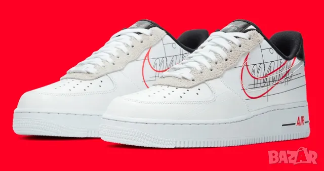 оригинални маратонки NIKE AIR FORCE 1 '07 LV8 "SCRIPT SWOOSH" номер 43, снимка 5 - Маратонки - 47916949