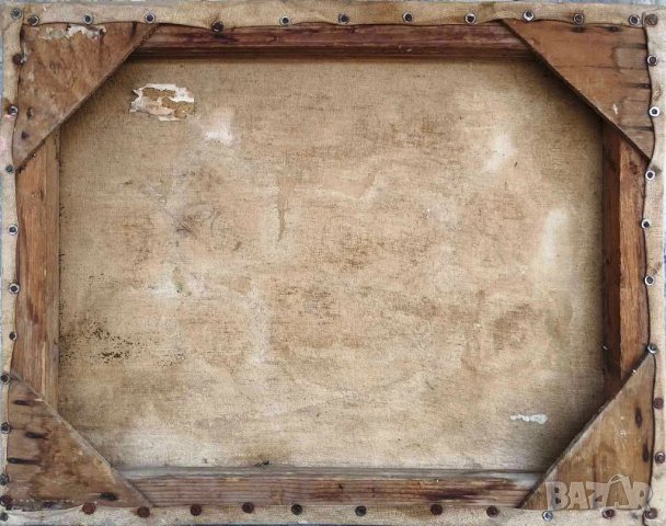 Д.СТОЯНОВА/СТАРА БЪЛГАРСКА МАСЛЕНА КАРТИНА - ВАЗА С ЦВЕТЯ, снимка 4 - Картини - 43671573