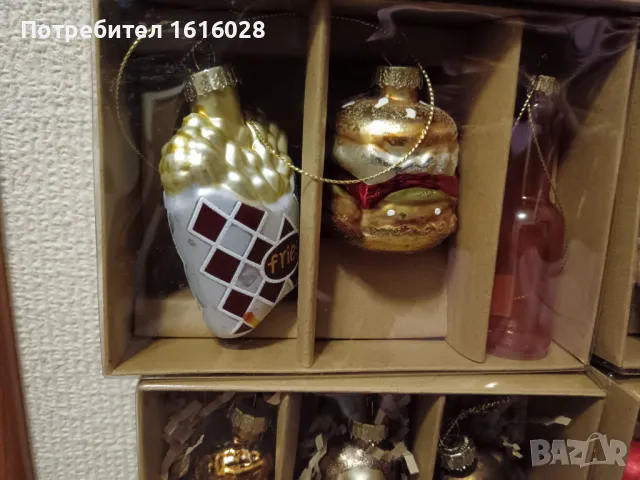 Красиви стъклени играчки за елха., снимка 12 - Декорация за дома - 47816529