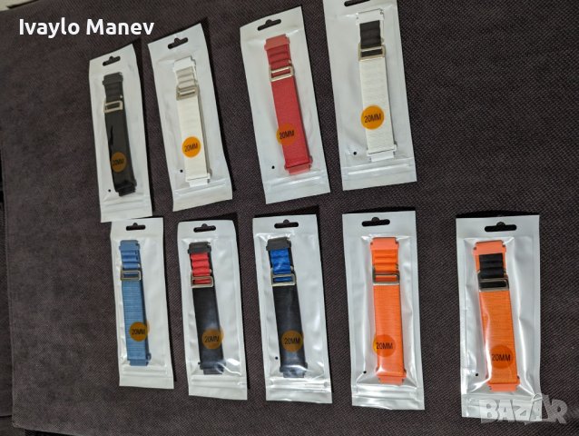 Нови модели и цветове - Каишкa за часовник 20мм Quick release, снимка 10 - Смарт часовници - 35614227