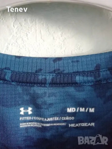 Under Armour Fitted Blue Camo HeatGear оригинална нова тениска фланелка размер М , снимка 5 - Тениски - 49043905
