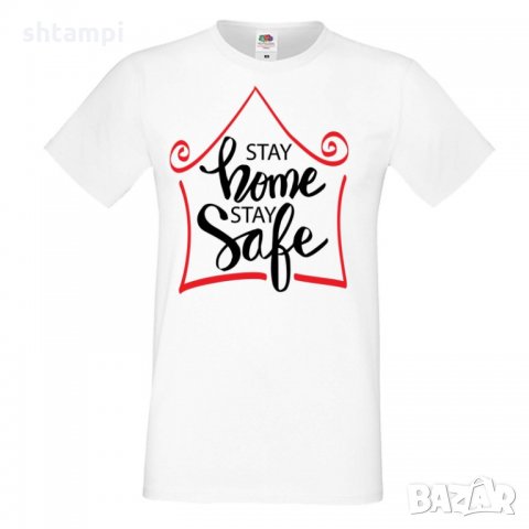 Мъжка тениска Корона вирус corona virus COVID-19 Stay Home Stay Safe, снимка 3 - Тениски - 33028426
