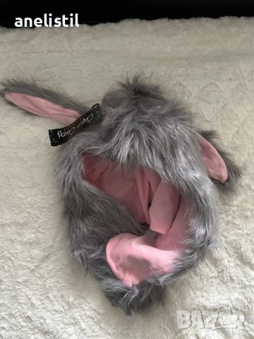 Шапка зайче с етикет, снимка 2 - Шапки - 38908711