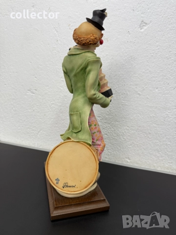 Статуетка на клоун Джузепе Армани с акордеон. №7413, снимка 8 - Колекции - 51910997