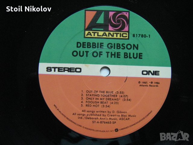 Debbie Gibson - Out Of The Blue, Atlantic ‎– 81780-1,Club Edition - Аудиофилска преса !!!, снимка 3 - Грамофонни плочи - 35460522