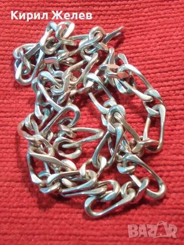 СТАР СРЕБЪРЕН ЛАНЕЦ СИНДЖИР КЮСТЕК СРЕБРО 925 КЛАСИЧЕСКА КАРТИЕ ПЛЕТКА с НУЖДА от ЗАКОПЧАЛКА 48257, снимка 8 - Колиета, медальони, синджири - 48480719