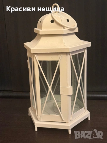 Метален фенер с шестоъгълна форма