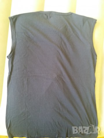 Мъжка тениска без ръкав тъмносиня , снимка 2 - Тениски - 33018539