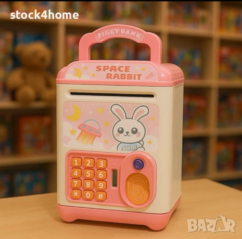 Детска Касичка сейф с клавиатура и пръстов отпечатък, банкомат , снимка 2 - Играчки за стая - 52844931