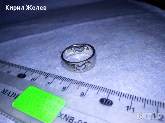 АЖУРЕН СРЕБРИСТ ФИГУРАЛНО ОРНАМЕНТИРАН АРТ ПРЪСТЕН Тип ХАЛКА от БЛАГОРОДНА СТОМАНА 36962, снимка 7 - Пръстени - 39754417