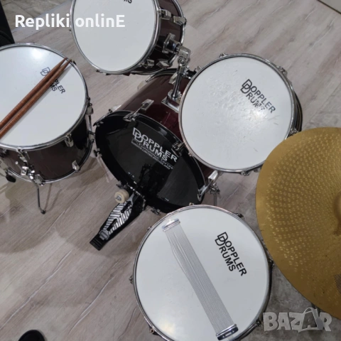 Пълен комплект акустични барабани DOPPLER DRUMS – готови за свирене, снимка 2 - Други музикални жанрове - 53329852