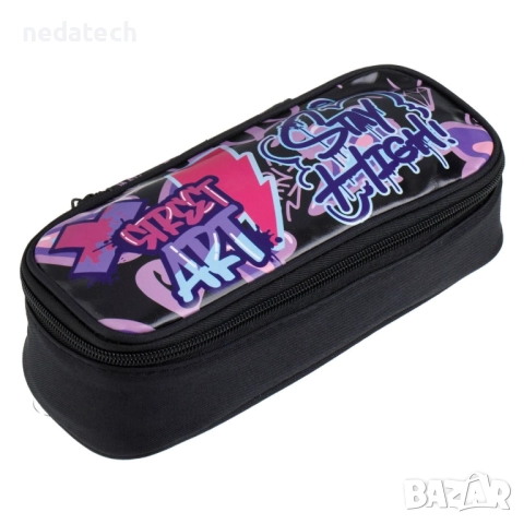 Несесер за училище Decks Stay High, Черен, 23x5x10см., снимка 2 - Ученически пособия, канцеларски материали - 51679040