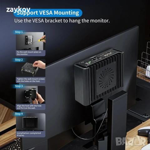 N150 Мини PC Firewall Appliance, 2 x 10GbE SFP+ мини компютър с 2 x i226-V 2.5GbE LAN, S1, снимка 6 - За дома - 53391733