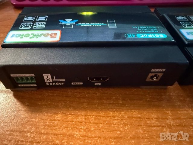 Basicolor HDMI KVM суич USB Extender 4K @ 60Hz KVM удължител по Cat5e/Cat6 метра, снимка 8 - Суичове - 52180881