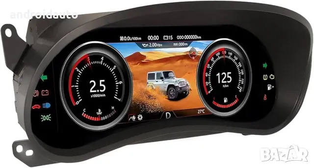 Дигитален километраж 12.3" Jeep Wrangler (2011-2017) LCD LINUX SYSTEM, снимка 2 - Аксесоари и консумативи - 48739839