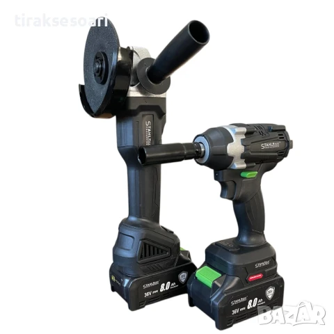 2в1 Ударен Гайковерт и Ъглошлайф 36V 8.0A ,  STAHLMAYER, снимка 2 - Други инструменти - 50721227