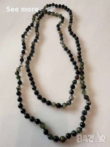 Колие естествени камъни Жадеит/Jadeite, снимка 5 - Колиета, медальони, синджири - 53249972