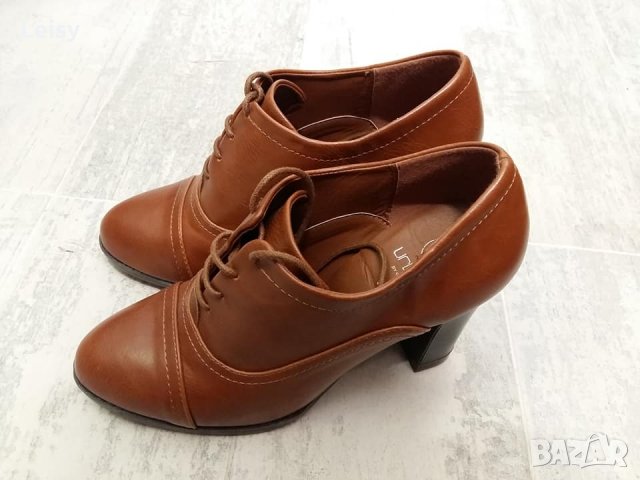 Обувки с ток от еко кожа, снимка 4 - Дамски обувки на ток - 27616892