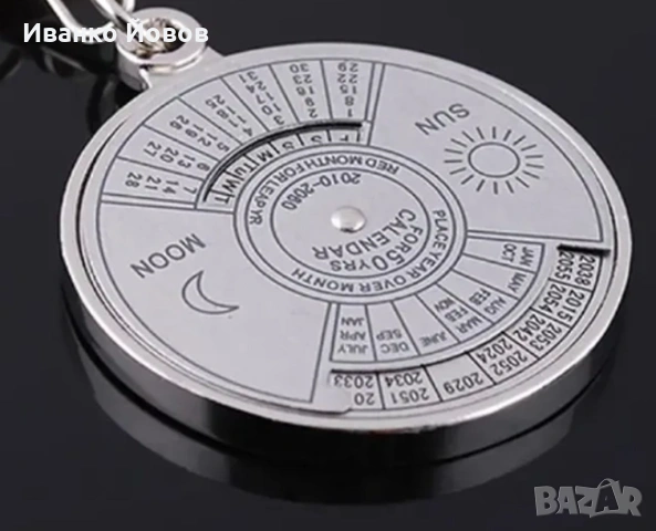 Ключодържател Вечен календар от 2010 до 2060 година, уникален, метален, снимка 5 - Антикварни и старинни предмети - 53451423