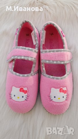 Нови пантофи Hello Kitty №35, снимка 5 - Детски пантофи - 38763575