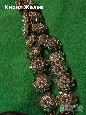 ПРЕКРАСНА БОГАТО УКРАСЕНА ФЛОРАЛНА ОГЪРЛИЦА с ИСКРЯЩИ ФАСЕТИРАНИ РАЗНОЦВЕТНИ КРИСТАЛИ 47362, снимка 16 - Колиета, медальони, синджири - 47307426