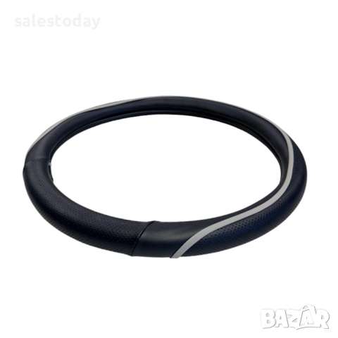 Калъф за волан с щампована и гладка еко кожа, 38см, 3 цвята, снимка 3 - Аксесоари и консумативи - 52221422