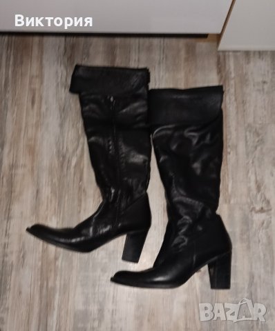 Дълги Дамски Ботуши над коляното от естествена кожа, номер 38