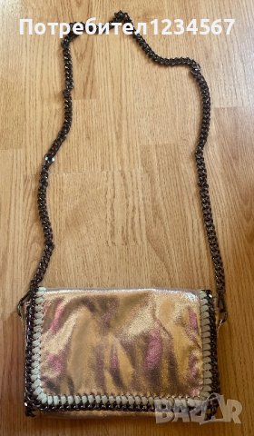 Нова дамска чанта в златисто Mona Lisa, снимка 1 - Чанти - 43907186