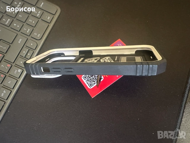 Удароустойчив Кейс за iPhone 14 Pro с Протектор за Камерата и Стойка (Kickstand), снимка 3 - Калъфи, кейсове - 53485969