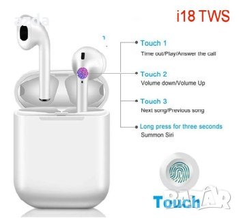безжични слушалки i18 TWS , снимка 4 - Безжични слушалки - 28718735